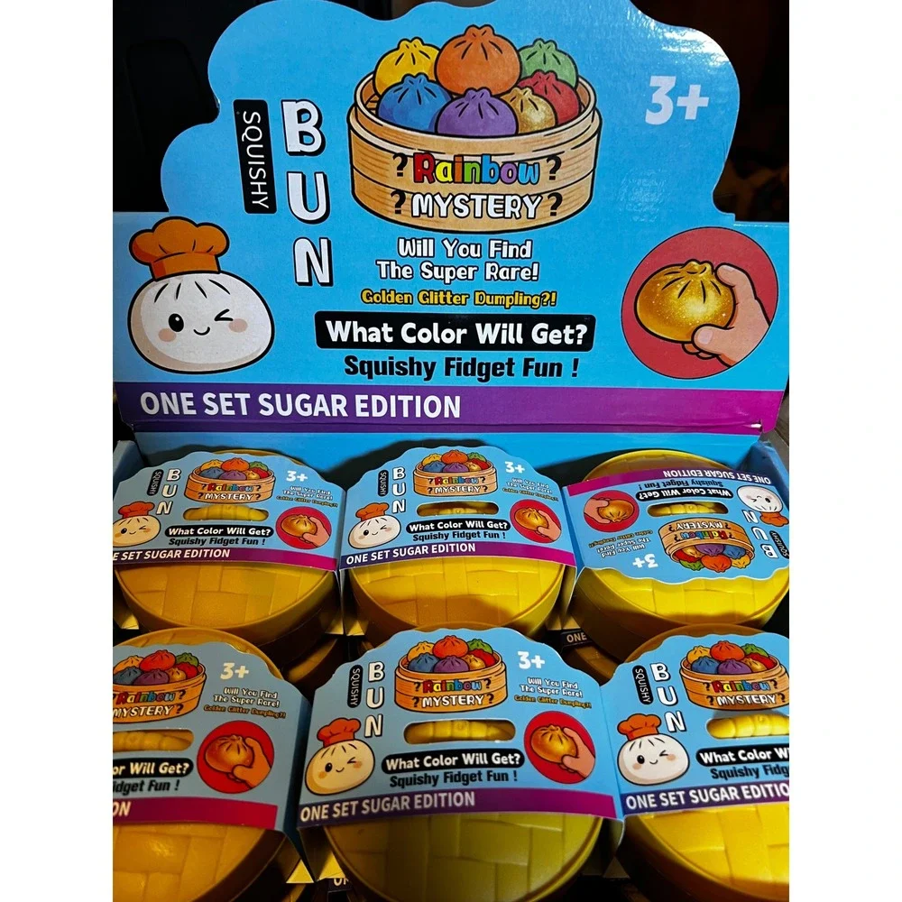 Squishy Bun Sugar Edition Fidget Toy White Donald Duck Dumpling Steamer Basket